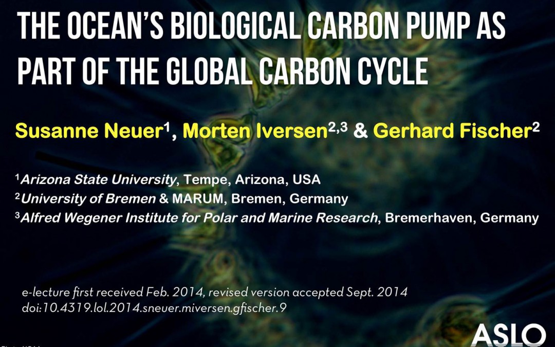 ASLO e-lecture on the Biological Carbon Pump available